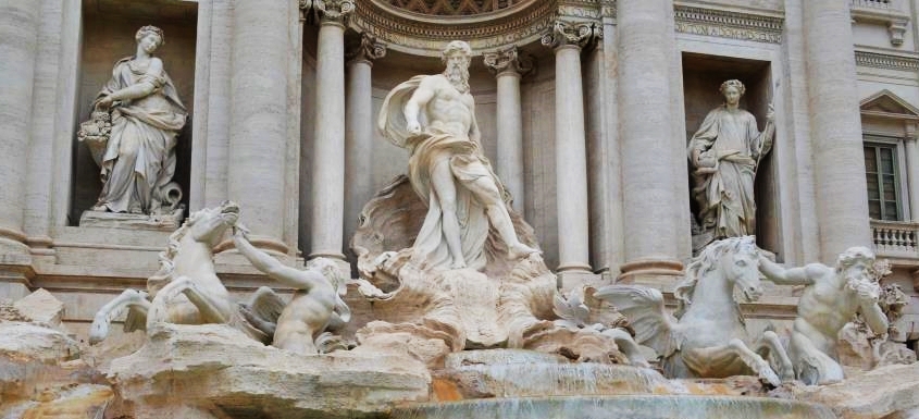 Trevi Fountain marble decoration