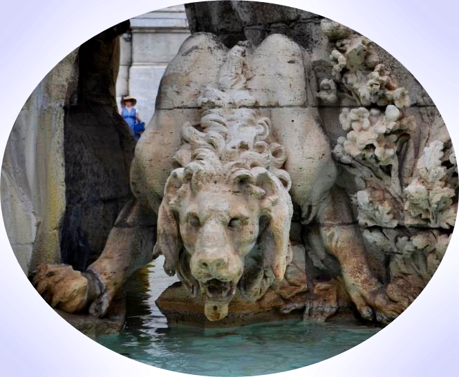 Four Rivers Fountain detail, Piazza Navona