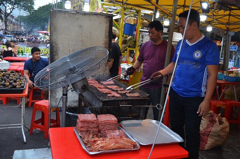 Tempting grilled street food, Kuala Lumpur Downtown