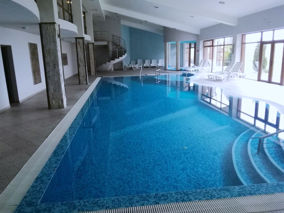 Indoor swimming pool which I use every day