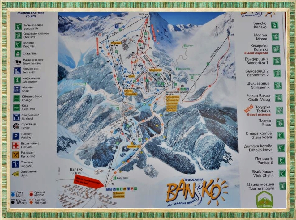 Bansko ski runs map