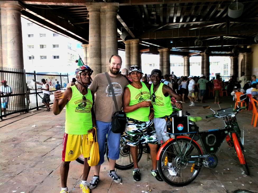 Local cycling buddies and me, Salvador da Bahia