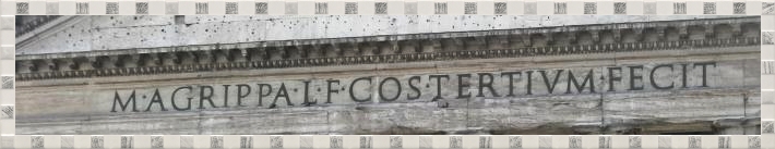 Pantheon facade inscription in Latin