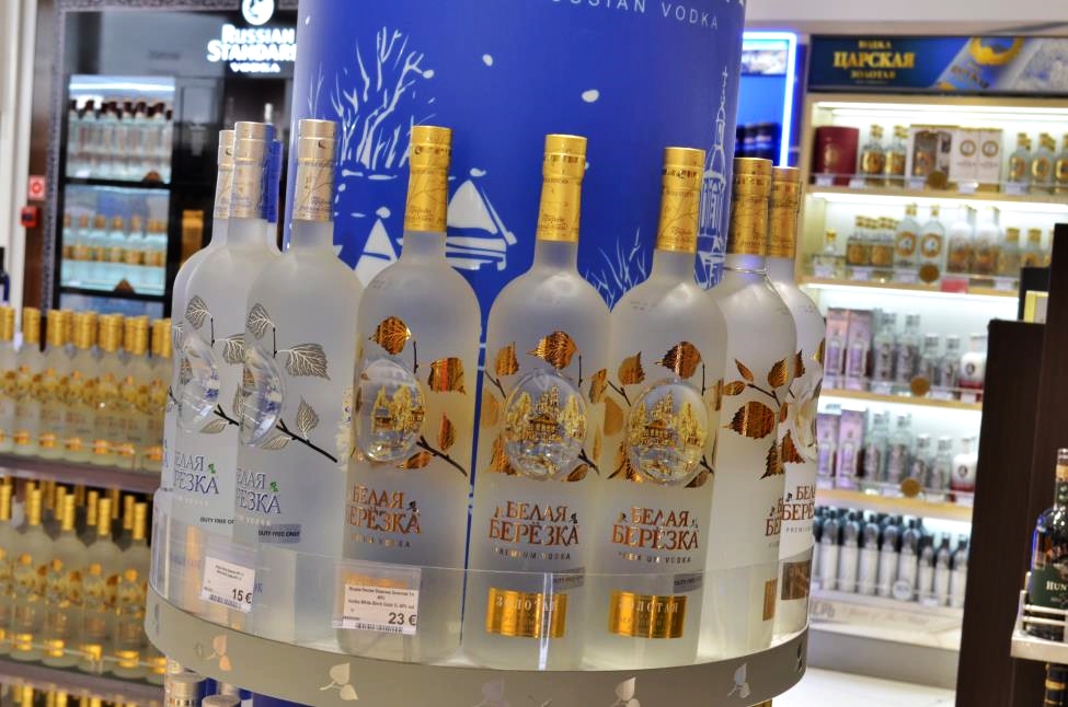 Some nice vodka collection at Moscow airport