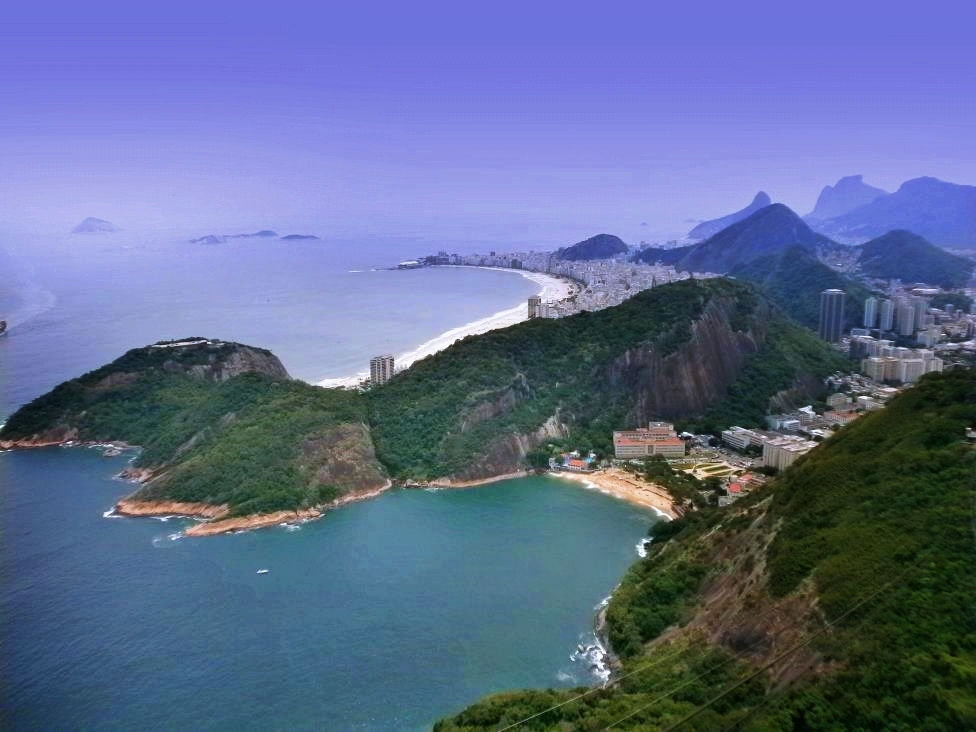 Miraculous hills with Copacabana beach between