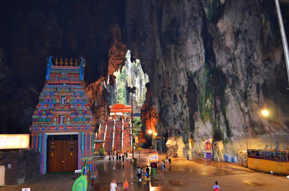 Batu Caves interior with temples