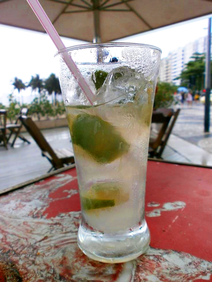 Irresistible Caipirinha cocktail on the table