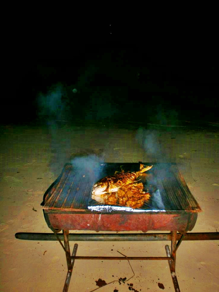 Simple and delicious fish barbecue, Maafushi Island