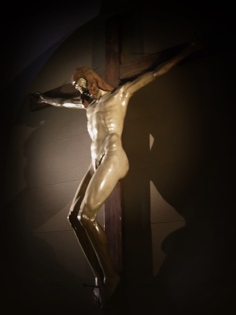 Filippo Brunelleschi - Crucifix (sculpture made of wood) of Jesus with brilliant anatomical details